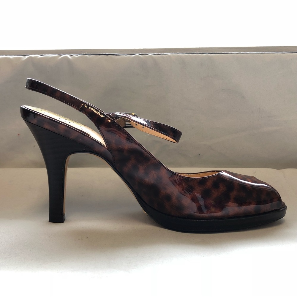 COLE HAAN Nike Air Sz 8 Patent Mary Jane Peeptoe - Picture 5 of 8
